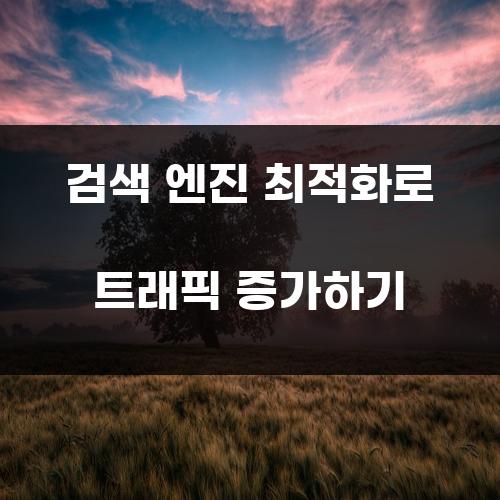 검색 엔진 최적화로 트래픽 증가하기