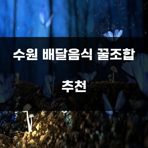 수원 배달음식 꿀조합 추천