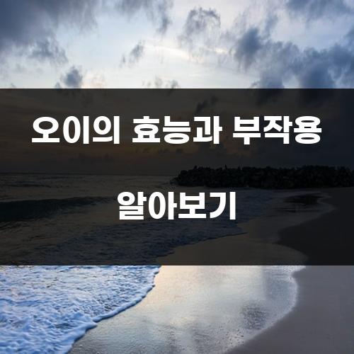 오이의 효능과 부작용 알아보기